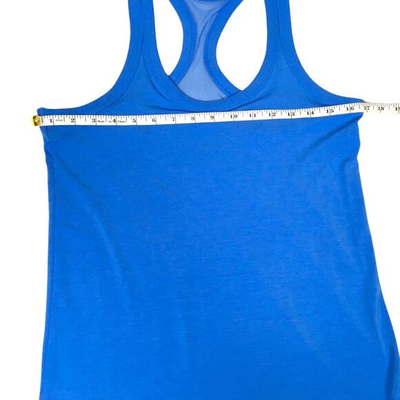 Athletic Works Tank Top Blue Sleeveless Racerback Mesh Back Activewear Womens XS - Picture 4 of 6